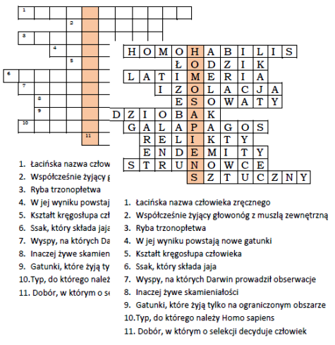 Logogryf Ewolucja życia