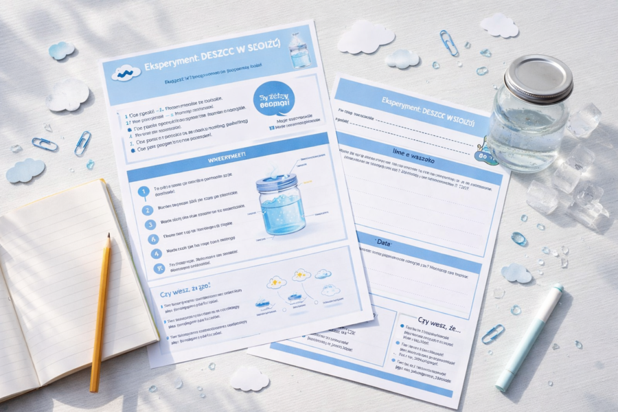Eksperyment: deszcz w słoiku