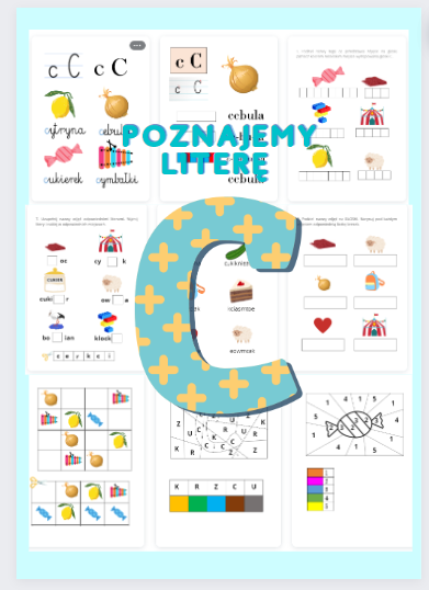 Poznajemy literę C- zadania dla zerówki i przedszkolaków