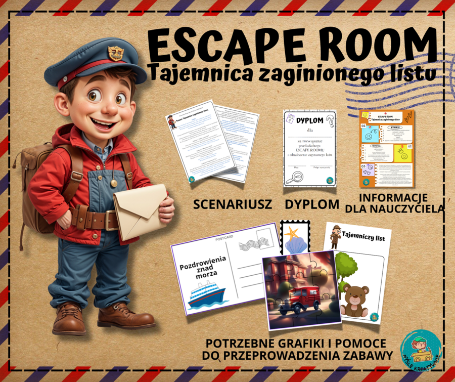ESCAPE ROOM - DZIEŃ LISTONOSZA, DZIEŃ ZNACZKA POCZTOWEGO, DZIEŃ POCZTY POLSKIEJ