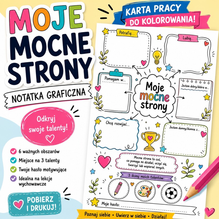 Notatka graficzna. Moje mocne strony