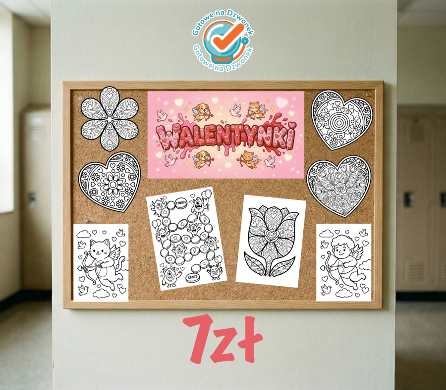 Walentynki DIY - Gra i Kolorowanki