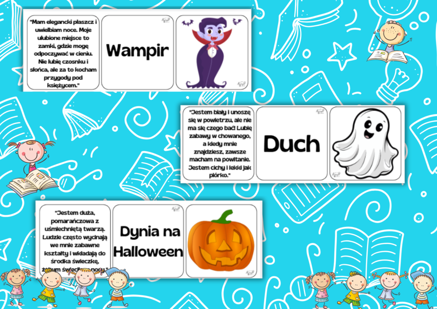 Zagadki na Halloween- wersja kolorowa