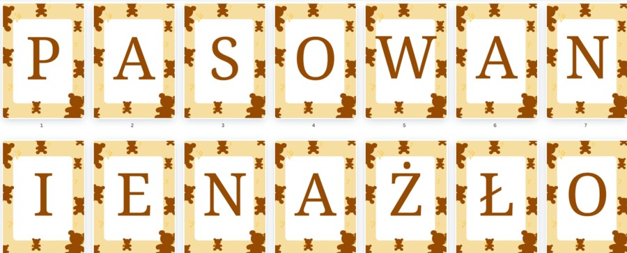 Pasowanie na żłobkowicza- Napis, girlanda