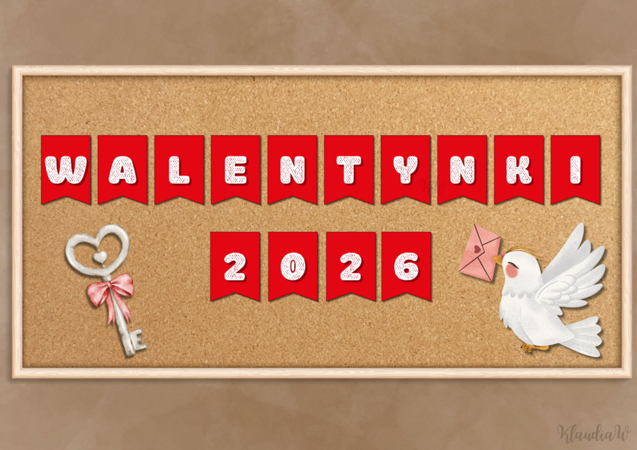 Walentynki - gotowy zestaw materiałów do druku (PDF)