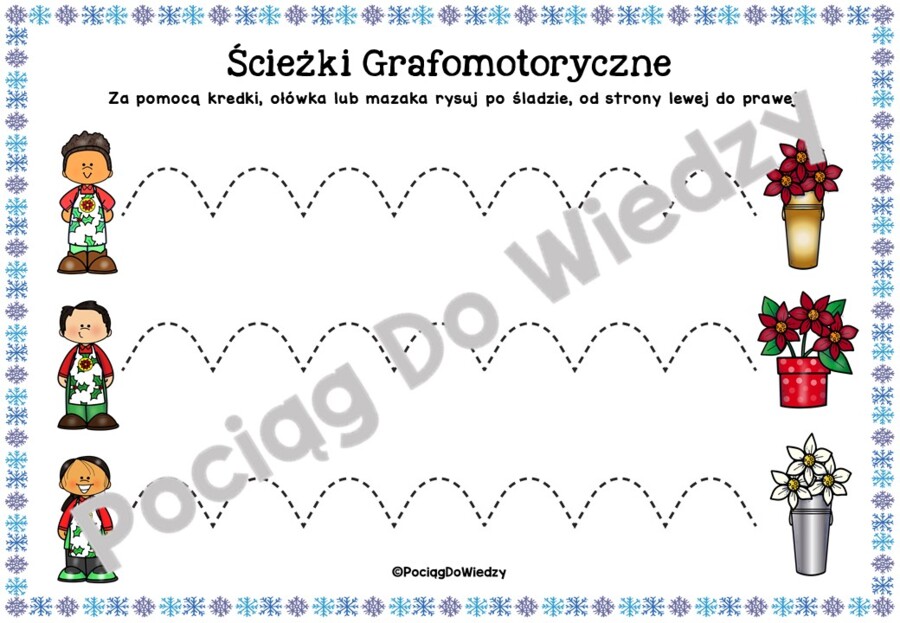 Boże Narodzenie - Rysowanie po śladzie