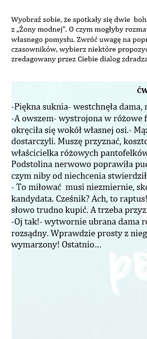 ĆWICZYMY ZAPIS DIALOGU ZADANIE DLA UCZNIÓW KLAS 7-8