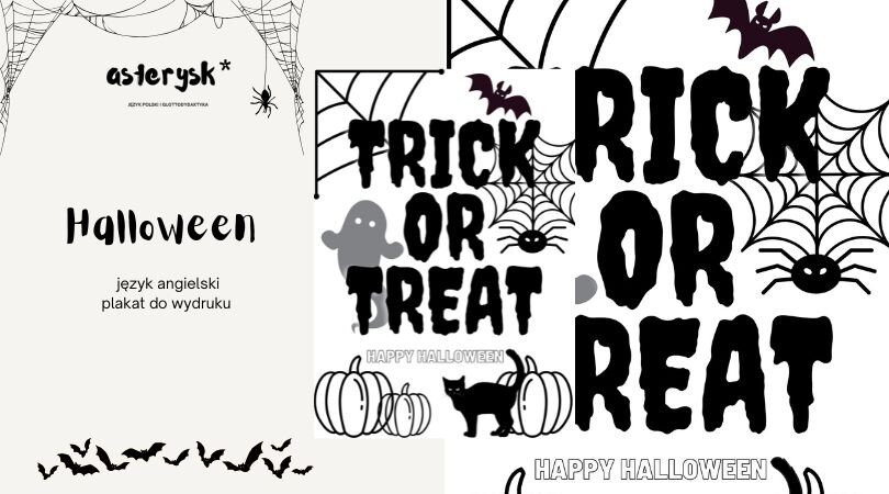 Halloween - plakat do wydruku - trick or treat