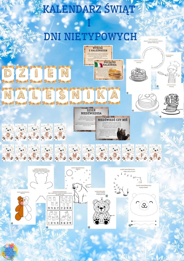 PAKIET MATERIAŁÓW NA LUTY WEDŁUG KALENDARZA ŚWIĄT I DNI NIETYPOWYCH.