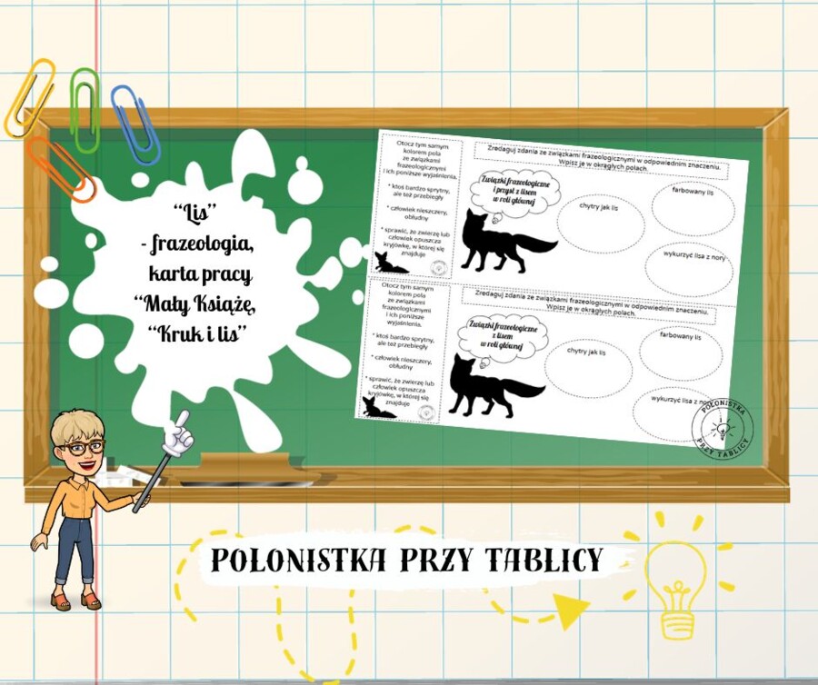 Związki frazeologiczne - lis - "Mały Książę"