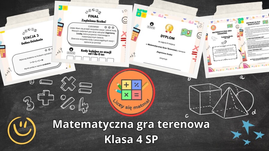 Matematyczna Gra Terenowa dla Klasy 4 SP – Zaginiona Liczba 🔢🕵️‍♂️