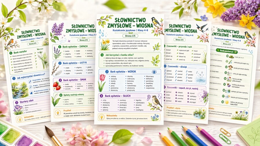 Słownictwo zmysłowe - wiosna