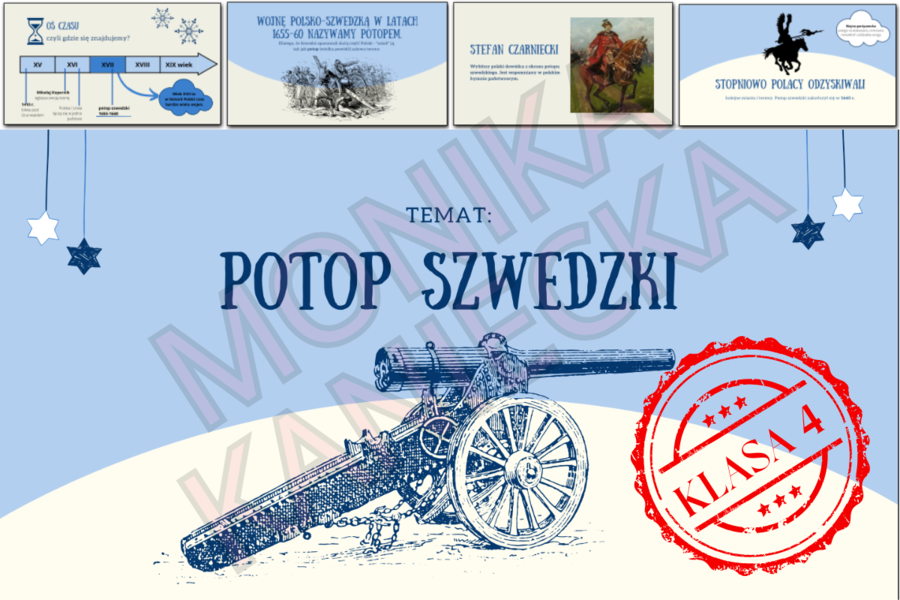 Potop szwedzki - prezentacja historia klasa 4