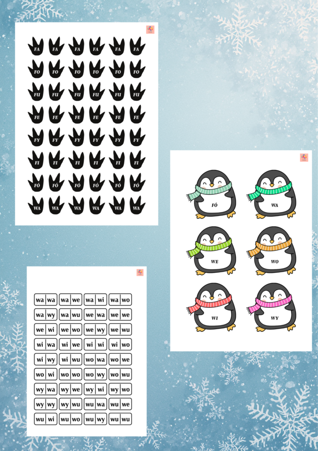 Ćwiczenia sylabowe cz. 3 Seria Zima Pingwinki