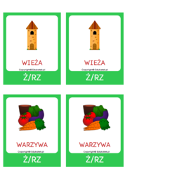 Memory logopedyczne – głoski szumiące