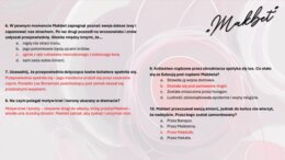 Test wprowadzający z lektury "Makbet"