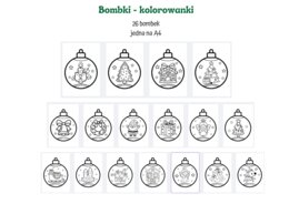 Bombki - kolorowanki pdf