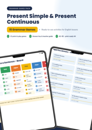 Present Simple & Present Continuous – 15 Grammar Games | Gotowe gry na lekcje angielskiego