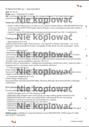 Scenariusz i karta pracy "Power cut in the town center" Past Simple v. Continuous B1