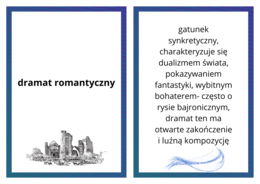 Fiszki romantyzm, 12 stron pdf do druku