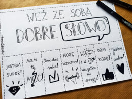 Gazetkowa "zrywka" - Weź ze sobą DOBRE SŁOWO!