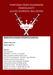 Balladyna - zestaw powtórkowy przed egzaminem ósmoklasisty