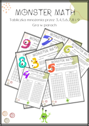 Mnożenie przez 3,4,5,6,7,8,9 - gra w parach