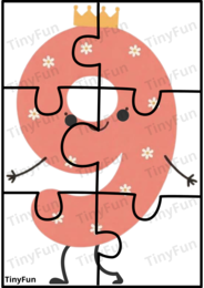 🧩🔢 Moje Pierwsze Puzzle – Cyfry 0–9. Nauka Cyferek.