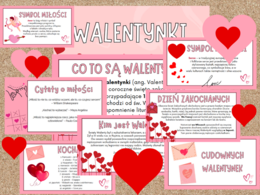 Walentynki, miłość - gazetka, dekoracja