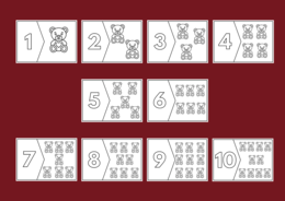 MISIOWE LICZENIE – Dzień Pluszowego Misia - puzzle – układanka- układanki – biblioteka – świetlica – przedszkole – 2 wersje