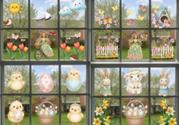 MEGA PAKIET WIOSENNO-ŚWIĄTECZNY| Dwustronne ozdoby - aż 72 strony  kolorowych dekoracji  ✨ Idealne na gazetkę|okna lud drzwi klasy