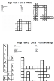 Bugs Team 3 – Unit 6 – krzyżówki – Places/Buildings/Other