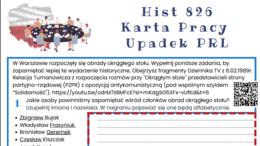 Karta pracy Upadek PRL