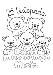 Dzień Pluszowego Misia - wklejka/karta pracy