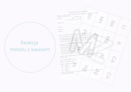 Reakcja metalu z kwasem - karta pracy