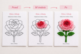 Wyklejanka. Róża z bibuły