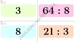 DOMINO - mnożenie i dzielenie do 100