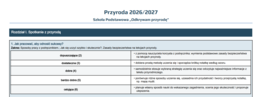 Wymagania edukacyjne Przyroda 2026