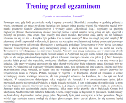 Trening przed egzaminem - ,,Latarnik''