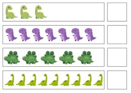 Liczenie dinozaurów - liczby od 1 do 12