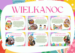 Gazetka szkolna- WIELKANOC- 13 kolorowych kart A4