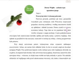 Dawne wigilie.zadania egzaminacyjne