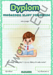 Dyplom ukończenia klasy pierwszej