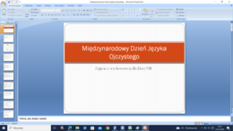 Międzynarodowy Dzień Języka Ojczystego - zajęcia z wychowawcą dla klas VII-VIII
