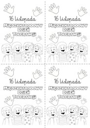 Dzień Tolerancji - karty pracy 1-3