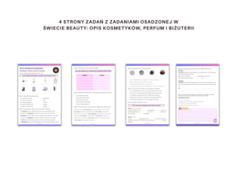 Karty tematyczno-leksykalne: Świat Beauty - kosmetyki, biżuteria, perfumy