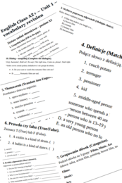 English Class A2+ – Unit 1 – vocabulary revision