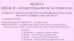 Klasa 6 - Od parzydełkowców do pierścienic - pakiet z działu