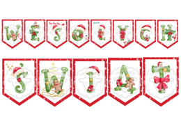 Girlanda - napis "WESOŁYCH ŚWIĄT"