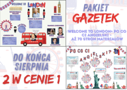 🇬🇧✨ MEGA PAKA - Welcome to London & Po co Ci angielski- 2 gazetki w cenie 1| 68 stron A4 i mniejszych| 2 duże plakaty|